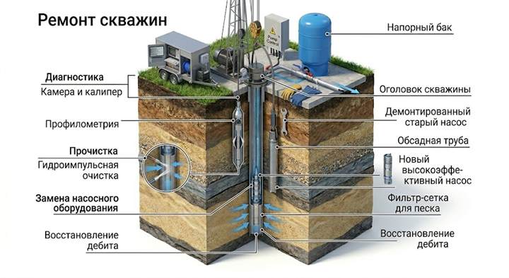 Ремонт скважин в Галиче